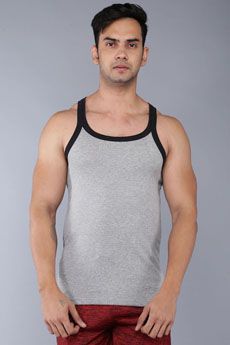 BRINK Men Melange Grey Sando